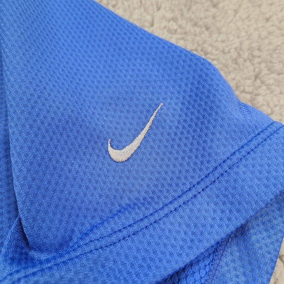 Nike Golf Shirt Mens Large Blue Sphere‎ React Short Sleeve Breathable Quick Dry - Picture 6 of 12